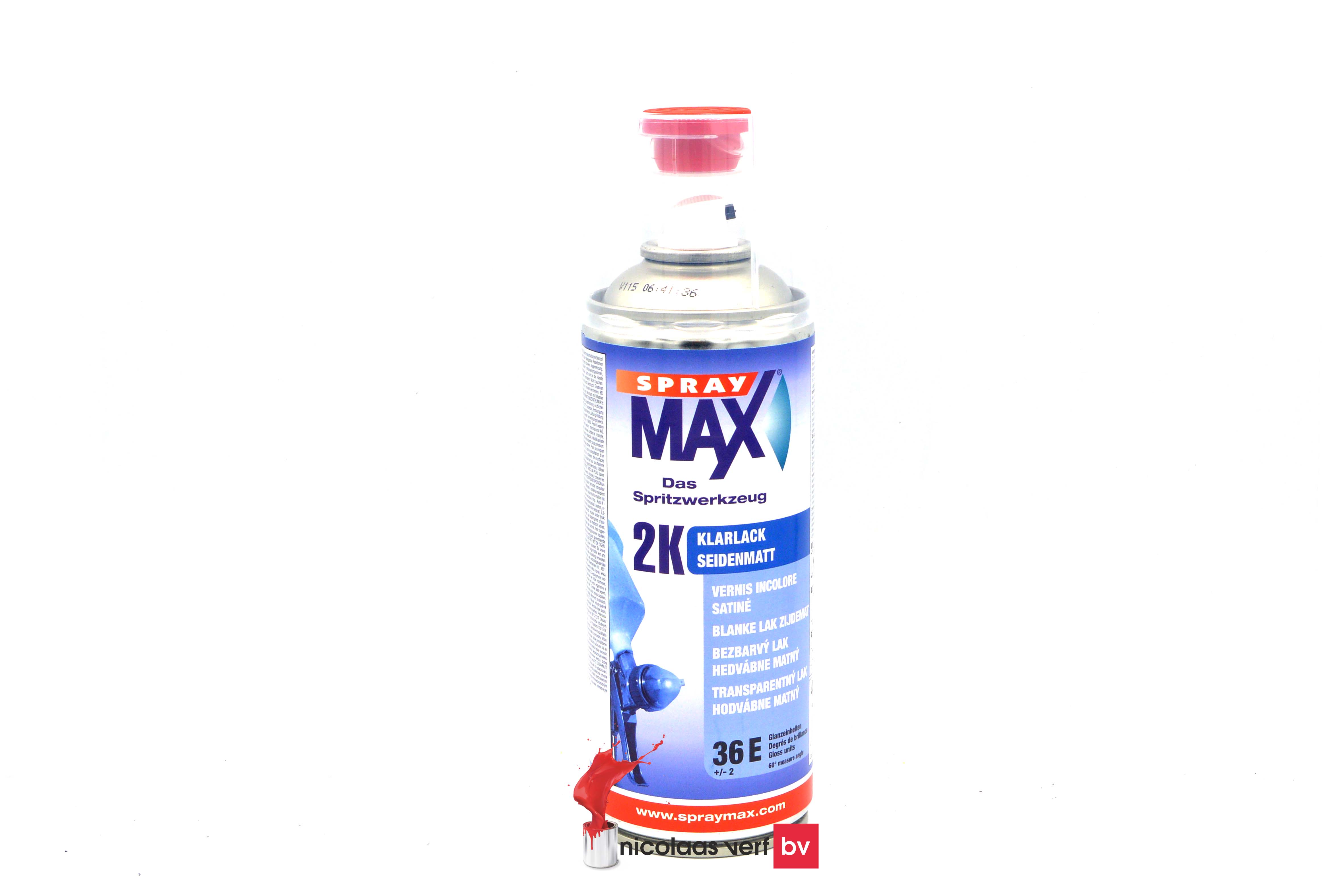 Spray MAX 2K Blanke Lak Zijdemat Spuitbus ml | Nicolaas